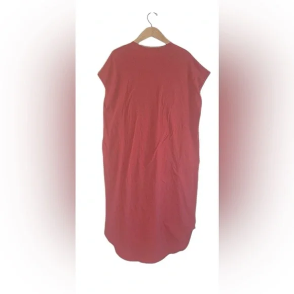 Free People Beach Dress With Pockets Womens Size Small Short Sleeve Burnt Orange - Picture 6 of 10